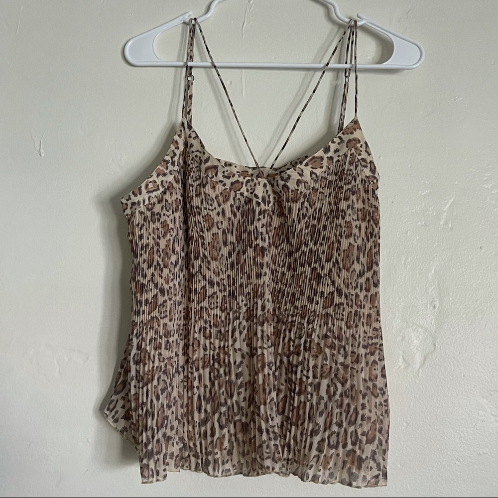 2/$20 Hollister Pleated Animal Print Top